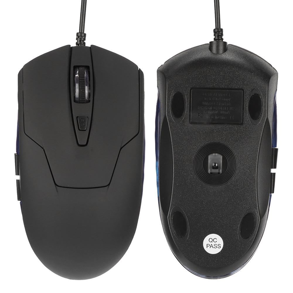 Type-C Wired Gaming Mouse Adjustable DPI Computer Mouse 6-Button Optical Mouse  Study
