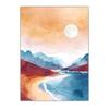 Landscape Wall Art Coastal Mountain Sunset Scenery Canvas Painting Modern Abstract Poster Prints Bedroom Living Room Wall Decor