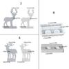 Professional Silicone Christmas Tree Standing Elk Mold Easy Demolding Design Candle Holder Mold for DIY Projects