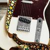Professional 6 String Saddles Bridge Plate Electric Guitar Bridge Control Panel with Carving Decorative Pattern