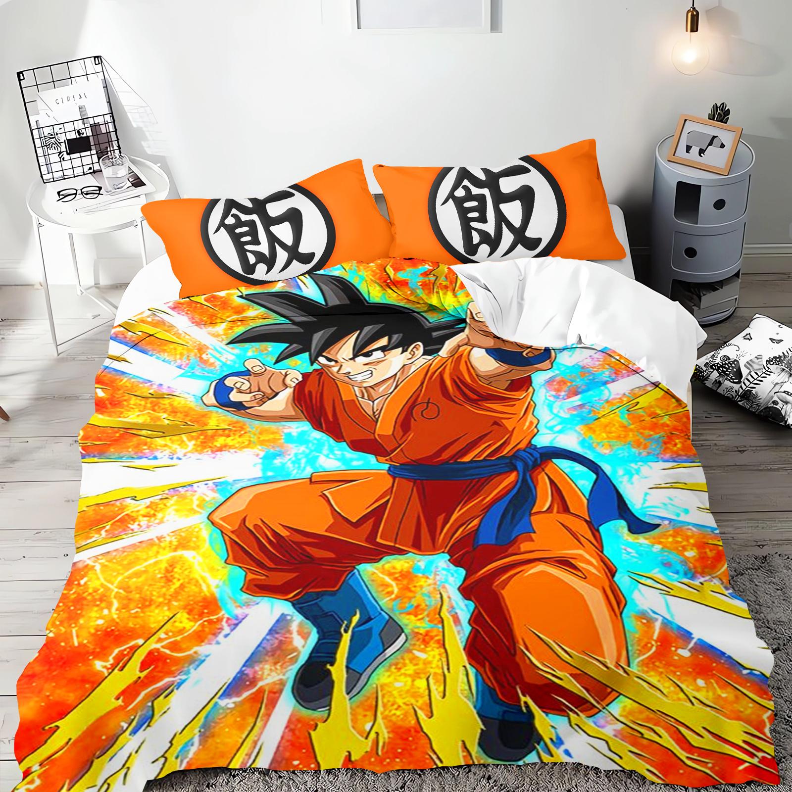 

Набір підодіяльника Dragon Ball Аніме Комфортний Друкований Мультяшний Полуторний Розмір Постільна Білизна Різдвяні Подарунки 3 предмети 228x228cm