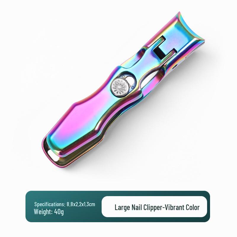 Anti-Splash Self-Locking Nail Clippers for Thick Toenails, Large Opening, 3CR13 Steel