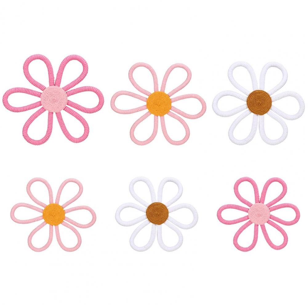 Wooden Flower Wall Decoration Rustic Wood Art Sign Bohemia Flower Wall Hanging Set Rustic Wooden Floral Art Decor for Home