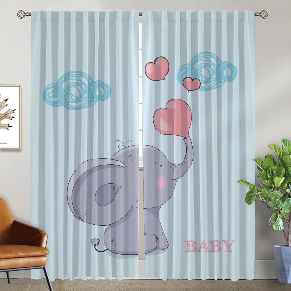 

Шторы от комаров для камеры, тюль из картона слона для спальни, шторы для детской комнаты, шторы для гостиной, перегородки W50xH70cmx2pcs-CL