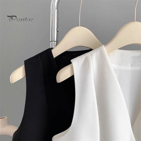 Women's Vest Top Sleeveless Suit Vest Single Breasted V-neck Waistcoat Dressy Casual Vest Jacket for Spring Summer