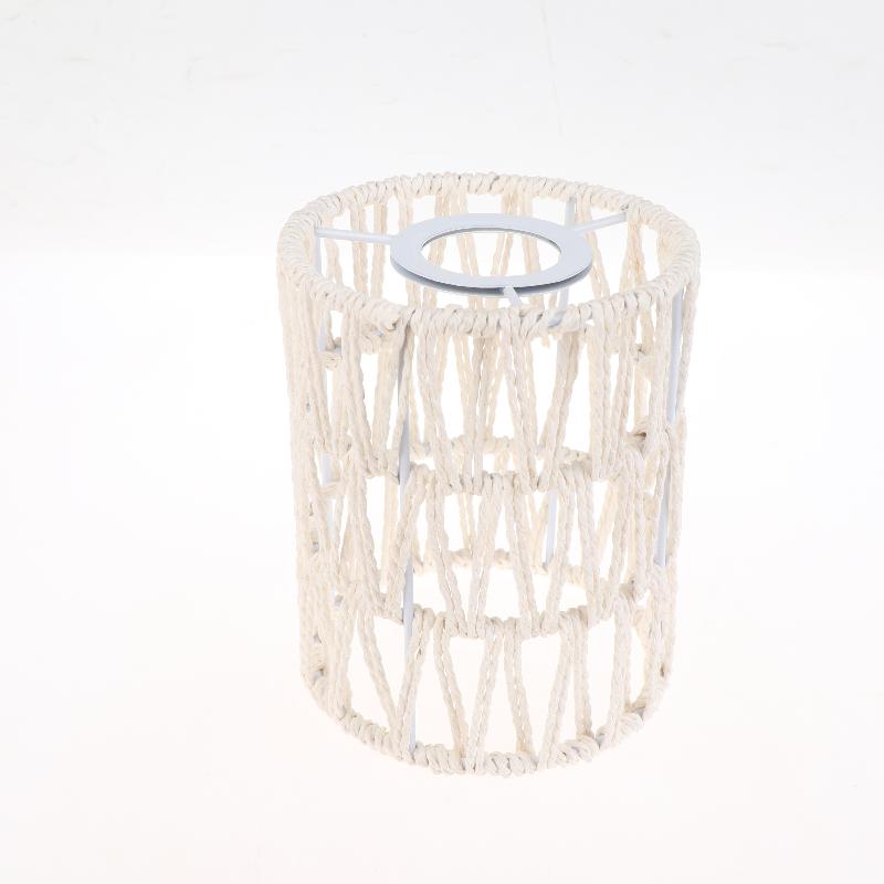 Handmade Paper Rope Woven Rattan Lampshade Boho Decorative Lampshade Table Lamp Decorative For Garden Yard Living Room