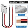 B97A-For Lifepo4 Battery Power 2Pcs Anderson 50A Connector Kit, 8 Gauge Waterproof Quick Connectors 0.98FT Battery Cables