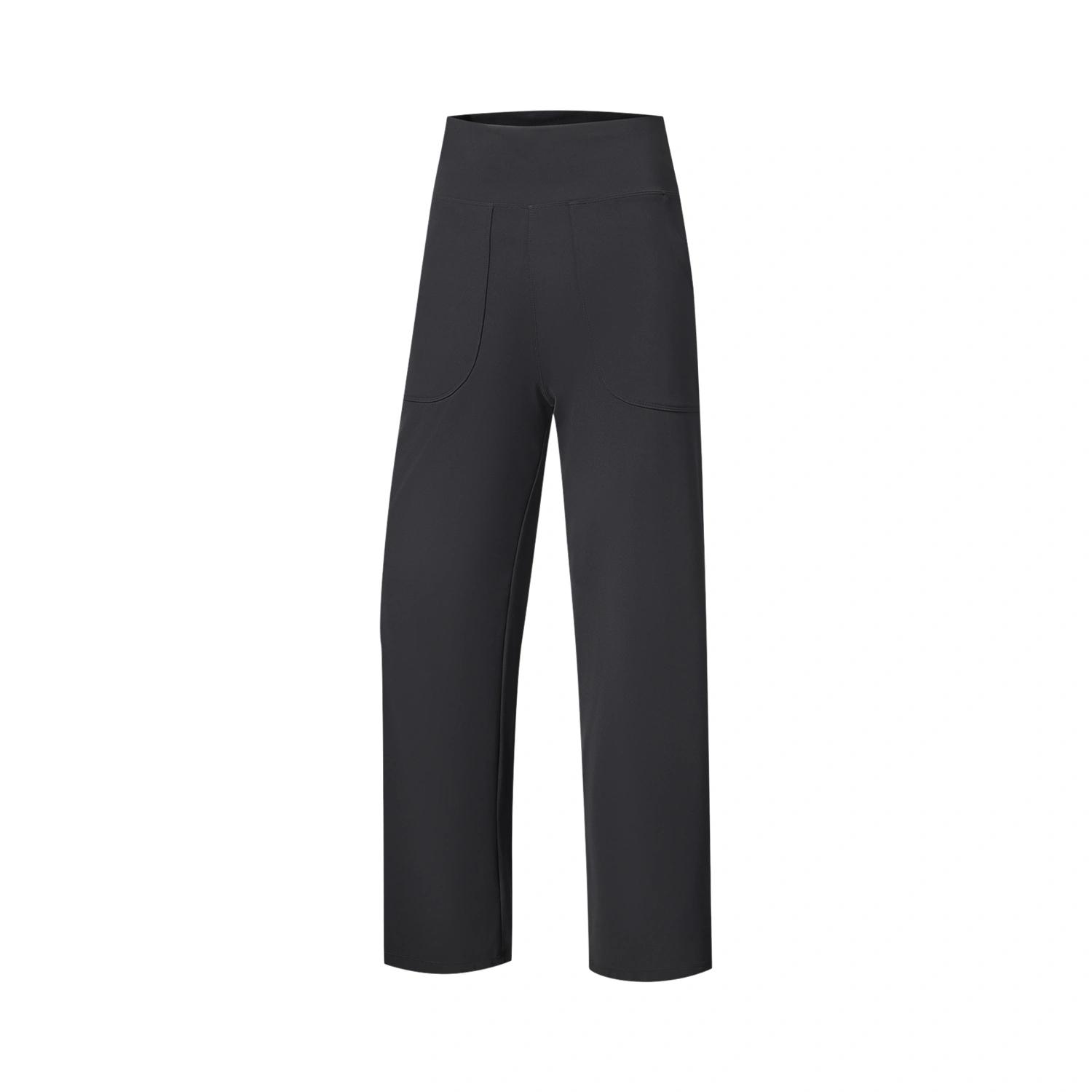 Li-Ning Plain Simple Texture Straight Leg Knitted Sports Pants Women bottoms AKYW154-3 S