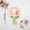 Hand Painted Mother's Day Plaque Decoration Ornament Flower Table Decor Mom Gifts Wooden Flower Craft Spring Decoration