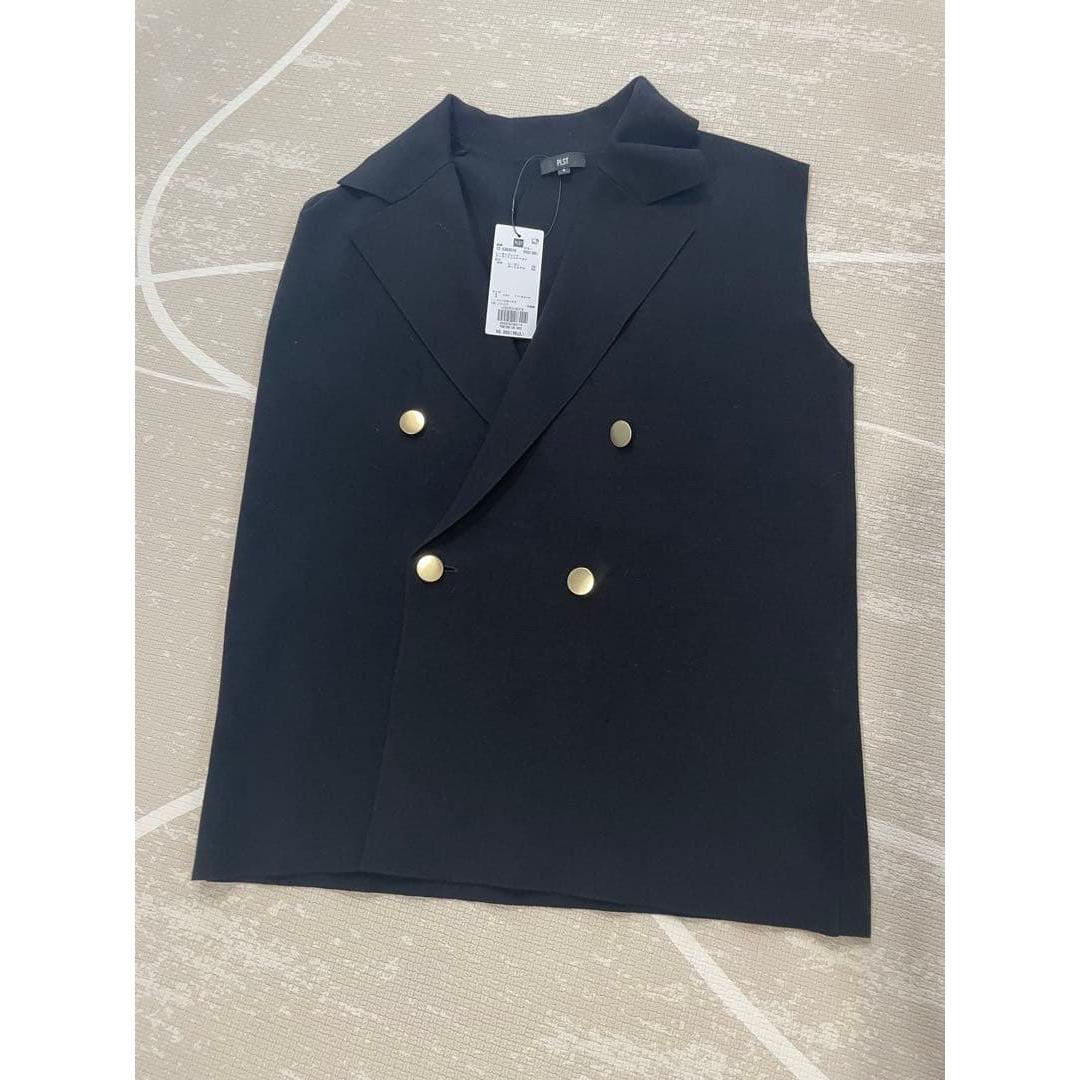PLST Rayon blend tailored knit vest