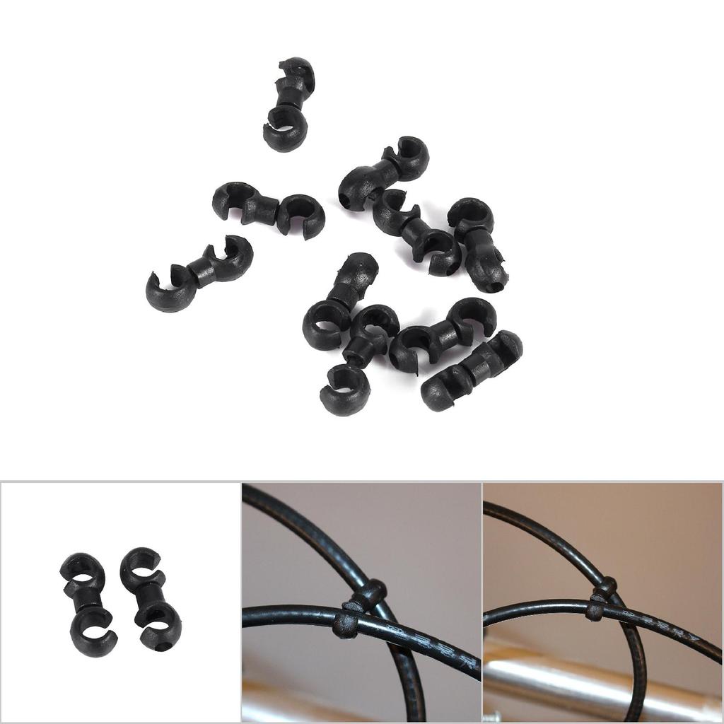 10 x Bike S Clips Holes Brake Gr Cable Housing Hose s(Red)