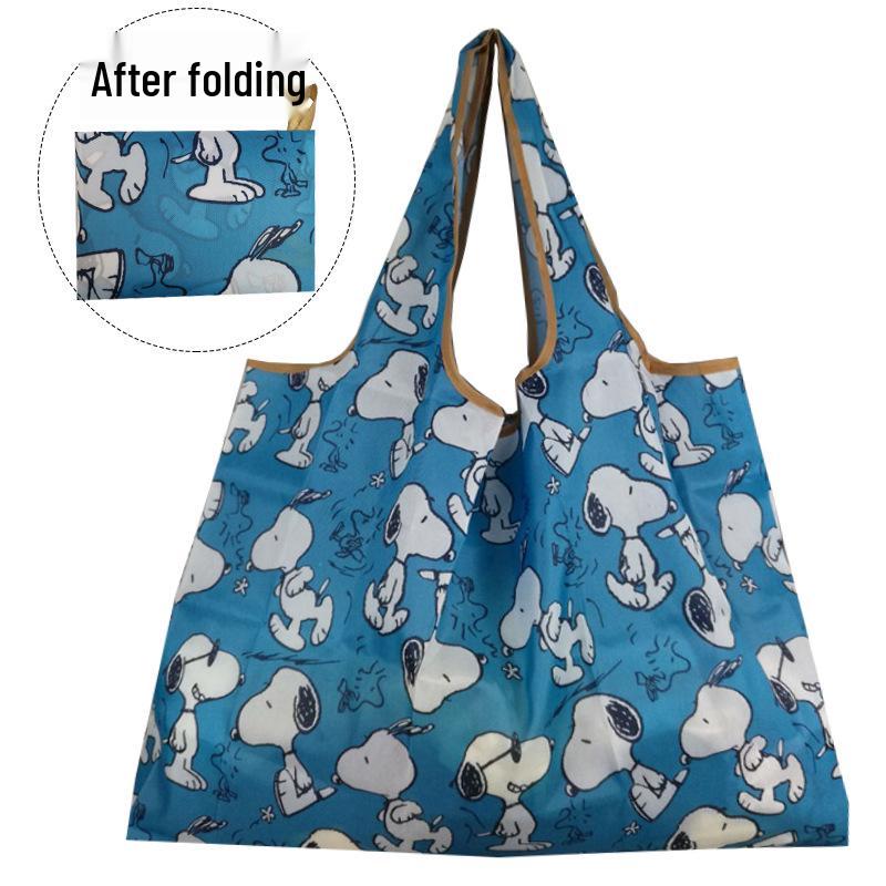 Eco-friendly Foldable Shopping Bag – Japanese & Korean Cartoon Design, Portable and Sturdy