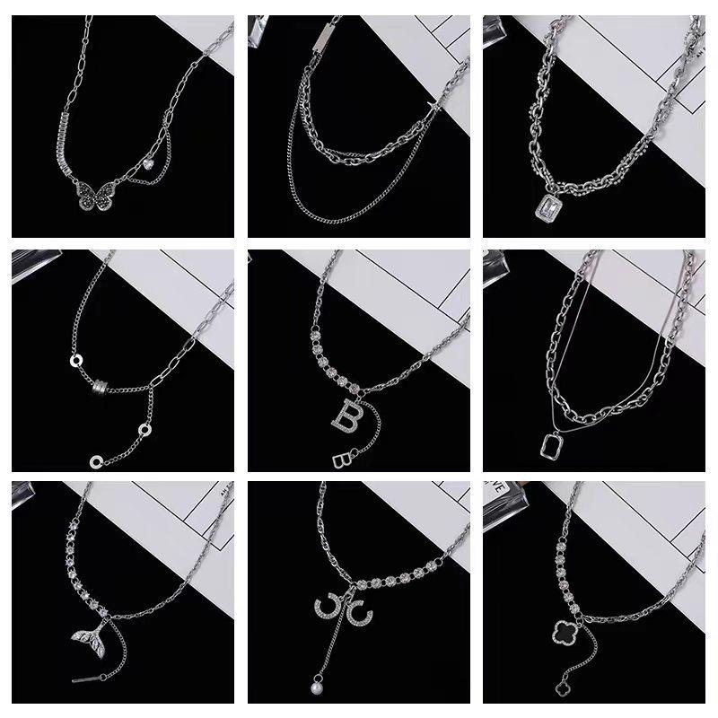 

Women s Dark Titanium Steel Hip Hop Chain Necklace - Non-Fading, Unique Design Clavicle Accessory
