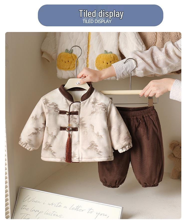 Winter Infant & Toddler Chinese Style Fleece Two-Piece Set