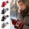 Winter Warm Knitted Gloves, Fashion Handmade Christmas Snowflake Embroidery Touchscreen Gloves for Women Men, Christmas Gifts