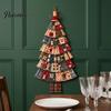 Durchdachtes handgemachtes Geschenk für Weihnachten Türhänge-Set, Patchwork-Baumdekoration DIY Nähen Texturiertes Stoff-Wandset, Rustikales Bauernhaus-Feiertags