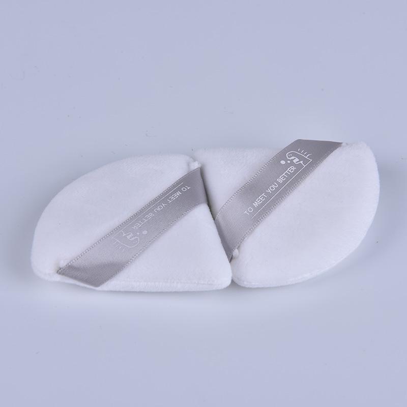 2Pcs Portable Soft Triangle Velvet Cosmetic Puffs Mini Makeup Sponge Makeup Tool