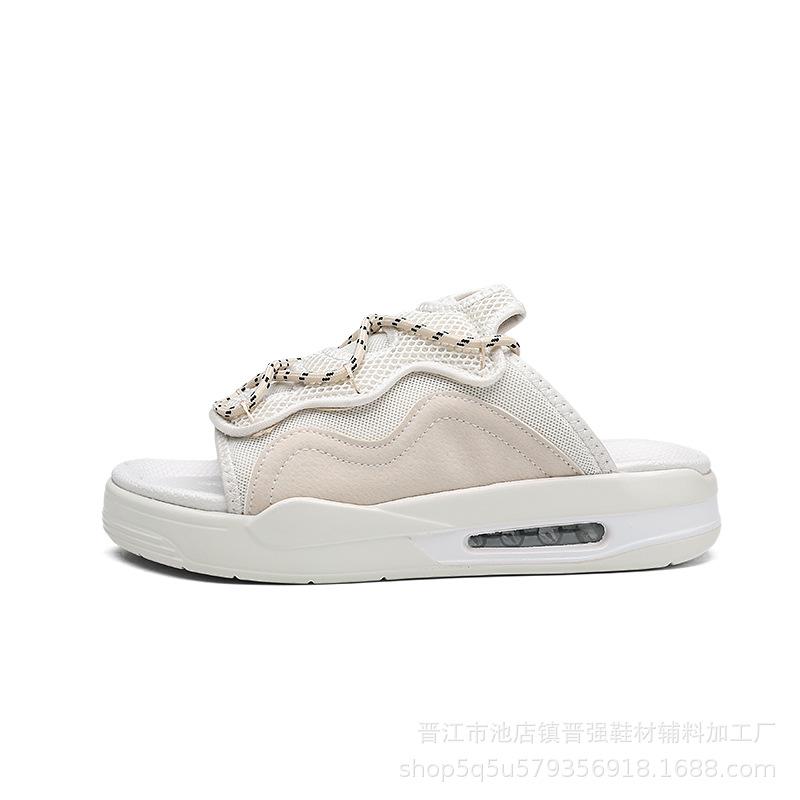 

Уличные шлепанцы на платформе большого размера, мужская обувь, летние дышащие легкие спортивные пляжные трендовые повседневные туфли 47 бежевый