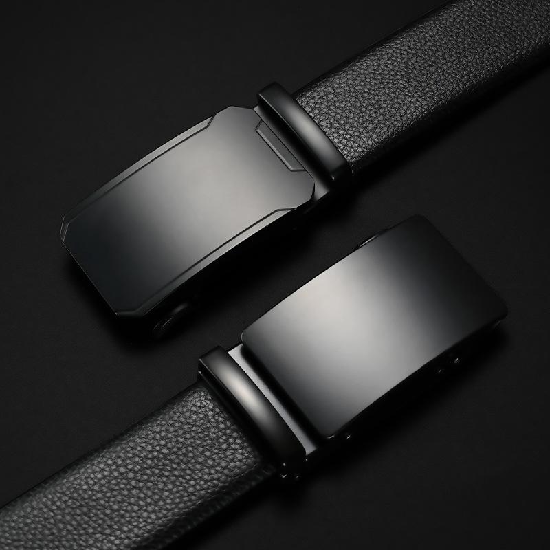 Men's Belt Cowhide Automatic Buckle Belt Business Casual Young and Middle Aged Belt Men