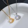 Colorful Dreamy Deer Flower Wreath Necklace: Elegant Light Luxury Clavicle Chain Jewelry