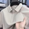 Lapel Collar Short Sleevepolo7 ABusiness Loose Fit T-Shirt