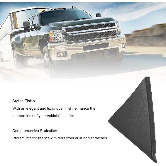 Aramox Front Door Upper Trim Panel Triangle Interior Mirror Trim Cover, Front Driver and Passenger Side Upper Door Trim Panel for 1500 2500 HD 3500