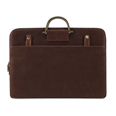 Handbag Mad Horse Leather Briefcase Men's Business Computer Bag Crossbody Bag Genuine Leather Men's Bag