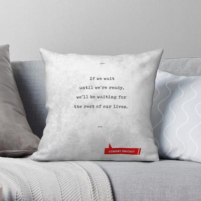 Lemony Snicket Motivational Quotes Square Pillowcase Polyester Linen Velvet Zip Decor Throw Pillow Case Car Cushion Cover 45X45