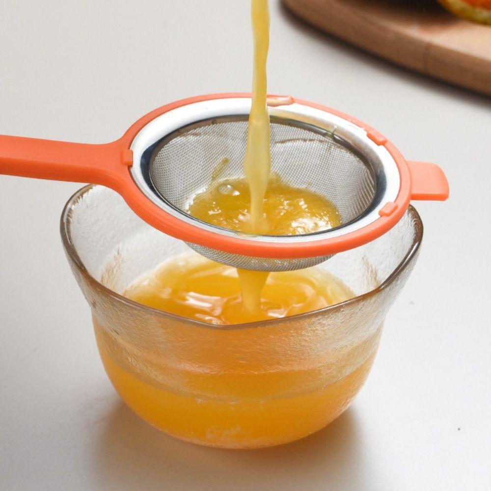 Stainless Steel Fine Mesh Strainer Plastic Handle Colanders Kitchen Accessories Flour Sifter  Tea