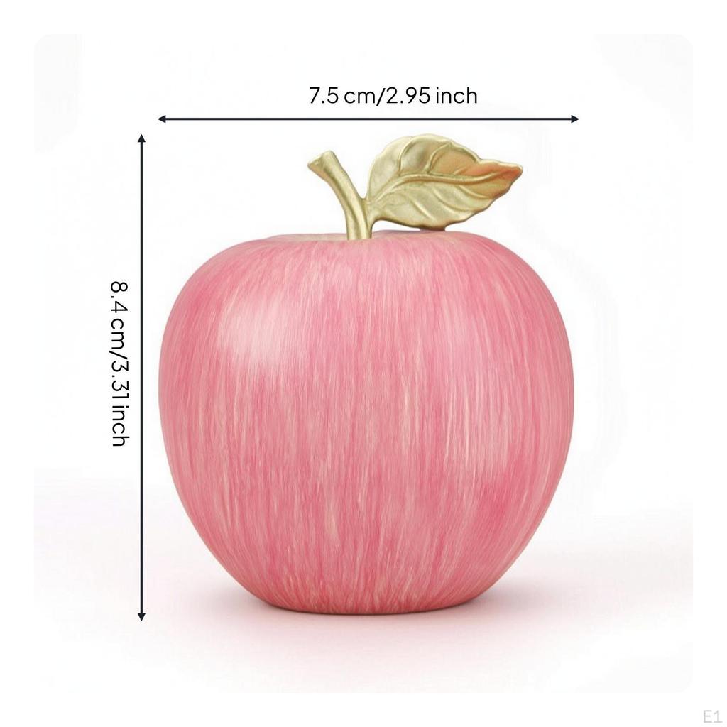 Decorative Fruit with Stem Brushed Contemporary Design Figurine for Collectors, Living