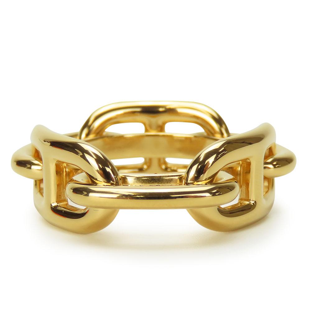 Used HERMES Scarf ring ChÃ©ne Dunkel metal 10.7g gold plating