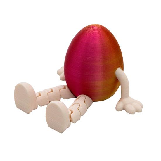 

Великоднє Яйце Фігурка з Рухомими Ногами 3D-друковане Рухомі З єднання Вушка Кролика Яйце Fidget Іграшка Святкова Прикраса D