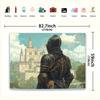Glam Style Knight and Castle Tapestry, Polyester Wall Hanging for Living Room, Bedroom, Home Decor, Party Decoration, Of