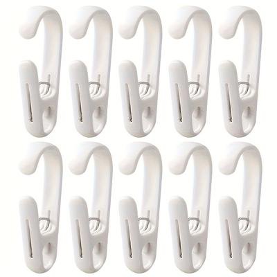 10pcs Multi-Purpose Clothes Clip Hook,Strong Plastic Clothes Hanger, Beach Towel Clips,Chair Clips,Towel Rack Clips,for Clothing