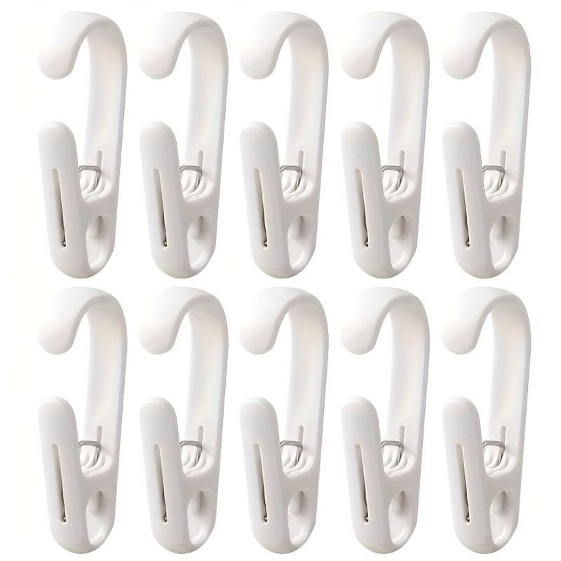 10PCS Multi-purpose Clothes clips/S-hooks, Sturdy Plastic Clothes Hangers, Beach Towel Clips, Chair Clips, Towel Rack Clips.