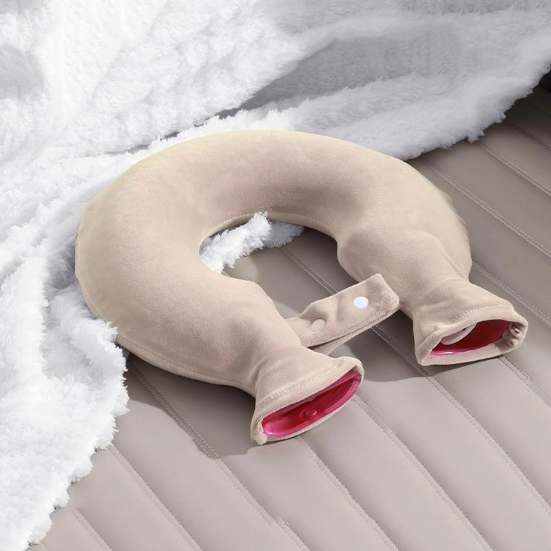 Vattenfylld U-formad Halsvärmare Halshängande Explosionssäker Handvärmare Hals Varm Kompress Varmvattenflaska Påse