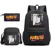 Large Capacity Schoolbag with Shoulder Strap; Student Three-piece Pencil Case Set