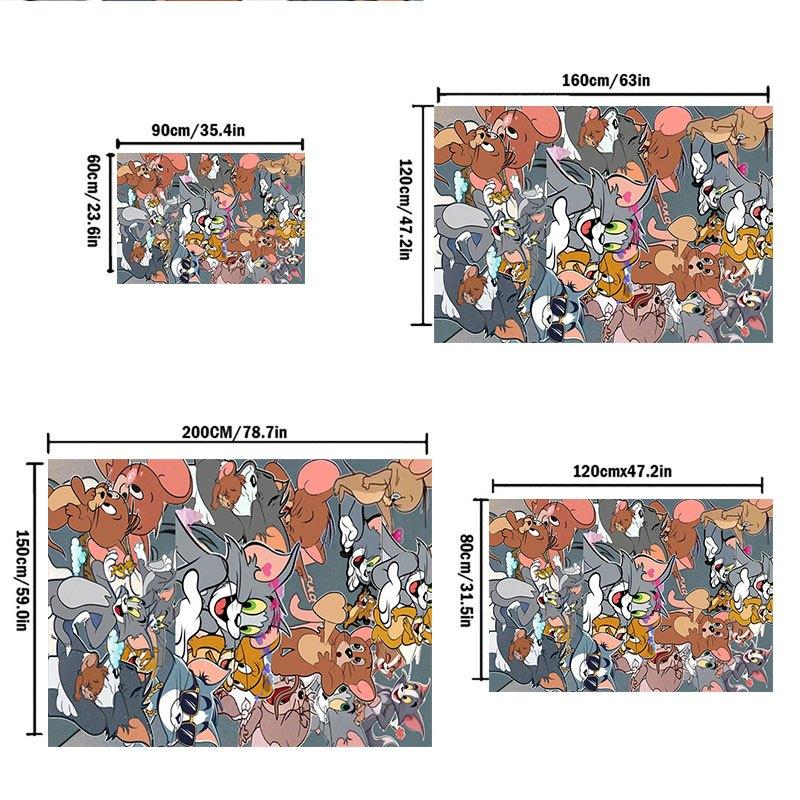 "Tom & Jerry Abenteuer: Klassische Cartoon-Figuren Handyhülle Abdeckung "Büromatte Heimdekoration Geschenk für Halloween & Weihnachten LD137"