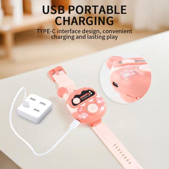 Dětské vysílačky hodinky USB dobíjecí 300m dosah Interkom s baterkou Změna hlasu a zobrazení času Dětská vzdělávací hračka