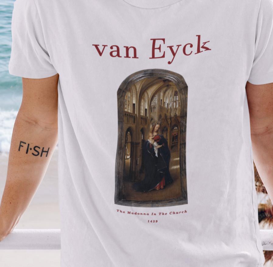 Van Eyck In The Church T shirt | Baroque | Unisex Premium Cotton Unisex T-Shirt S