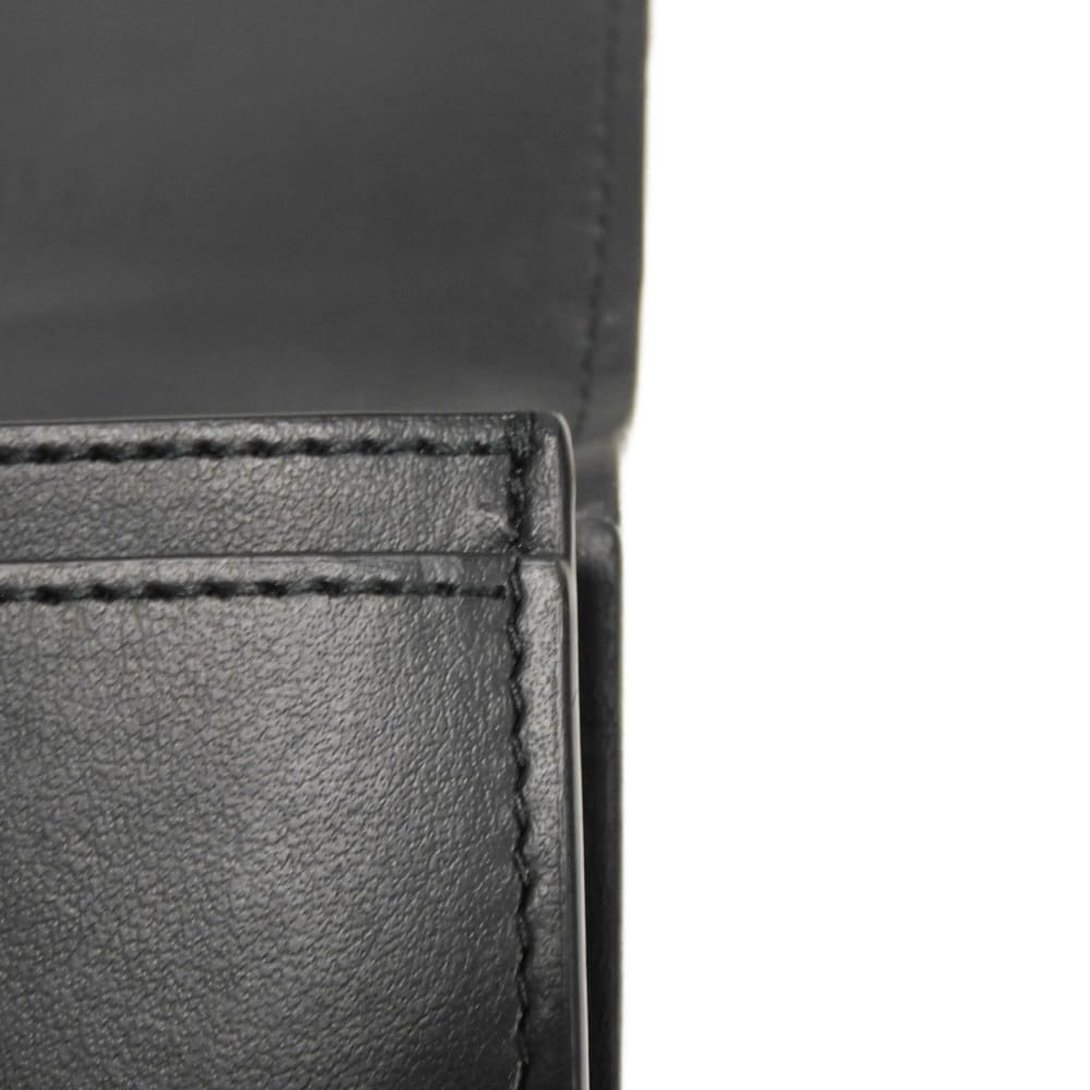 Used 11897 Business Card Holder 605720 VCPQ3 8803 7946 Pass Case RFID IC Chip Maxi Intrecciato Black Men's from Japan