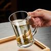 360ml Thick Bottomed Wheat Beer Glass Transparent Craft Beer Glass with Handle Heat Resistant Tea Cup Party Drinkware Water Mug
