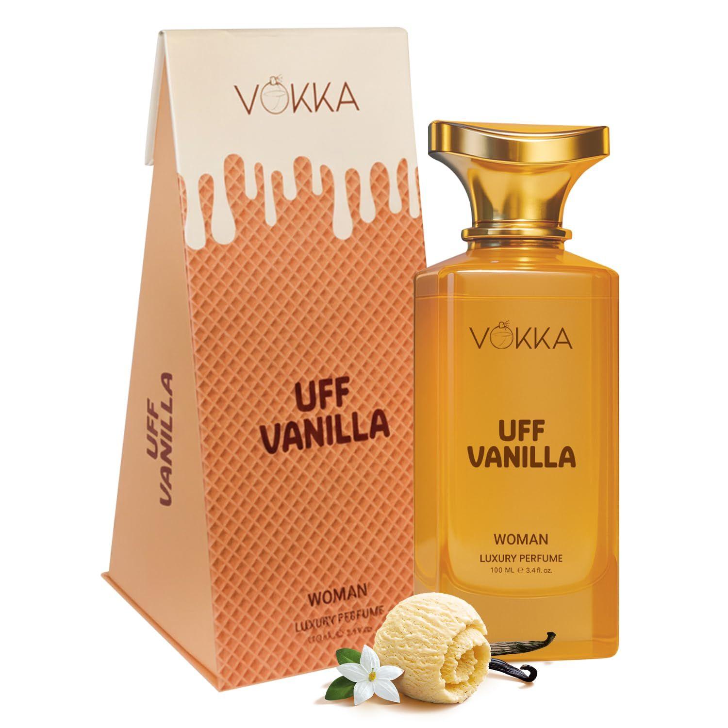 Vokka Uff Vanilla Perfume For Woman | Роскошная Стойкая Парфюмерная Вода | Карамель, Персик, Цветок Вишни, Ванильная Орхидея и Мускусное Дерево | 100ML