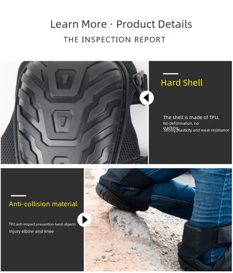 Durable Non-Slip Hard Shell Knee Pads for Construction, Car Repair, Gardening, and Outdoor Sports