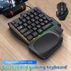 Rgb Gaming Keyboard Single Hand Mini Usb Ultra-Slim Wired 35-Keys Onehandedly Backlight Keyboard For Computer Pc Laptop