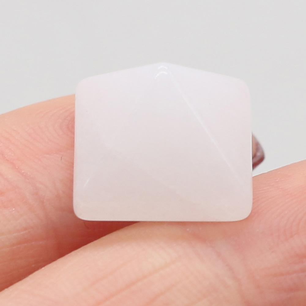 10Pcs Mini Healing Crystal Pyramid Decorative Ornament,Natural Stone with Four Sides Tapered,Reiki Crystal Point Home Decor Jewelry 14x14mm