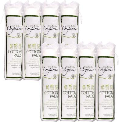 Simply Gentle Cotton Pads 100ct X 8pack