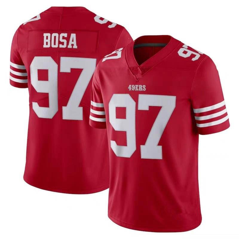 San Francisco 49ers NFL Football Jersey Bosa 97 Deebo Samuel 19 Second Generation Embroidered Retro Style