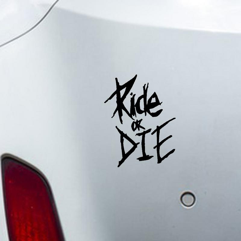 Ride or Die Aufkleber Auto Style Aufkleber Tuning Rennauto Aufkleber und Decals Lustig 8x6.1cm Motorrad Bike Dekoratives Zubehör