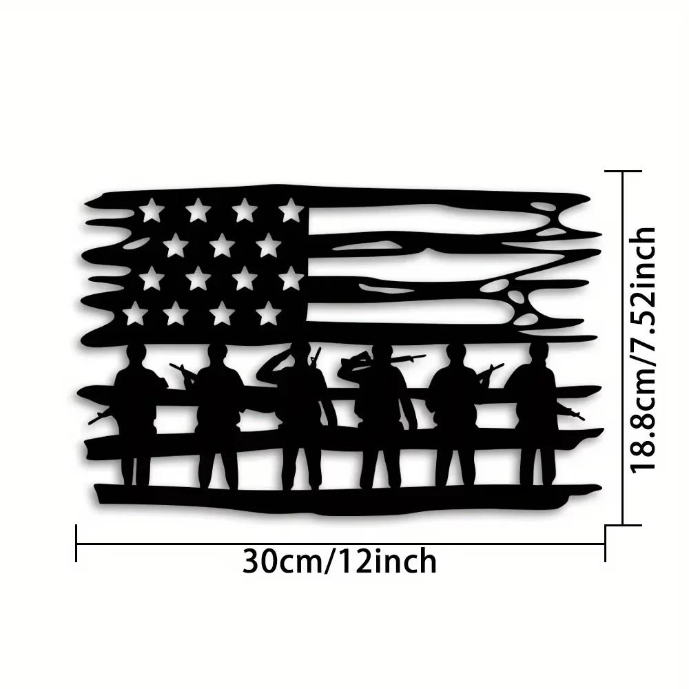 Custom American Patriot Sign Personalized Wall Art for July 4th Charming Patriot Soldier Metal Sign Independence Day Delight.